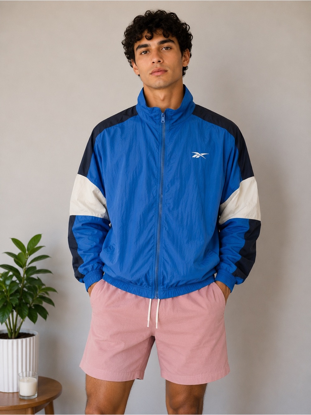 Reebok Train Woven Colorblock Windbreaker Jacket - Size M